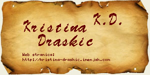 Kristina Draškić vizit kartica